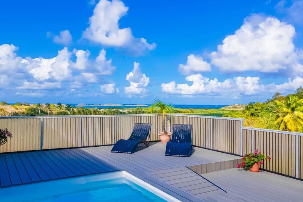 Magnifique Villa Piscine, Vue Mer, 8 Km Plages Le François Dış mekan fotoğraf